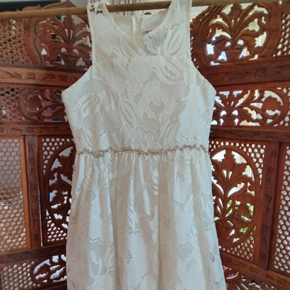 Girls Rare Edition Big Girls Floral Lace Dress